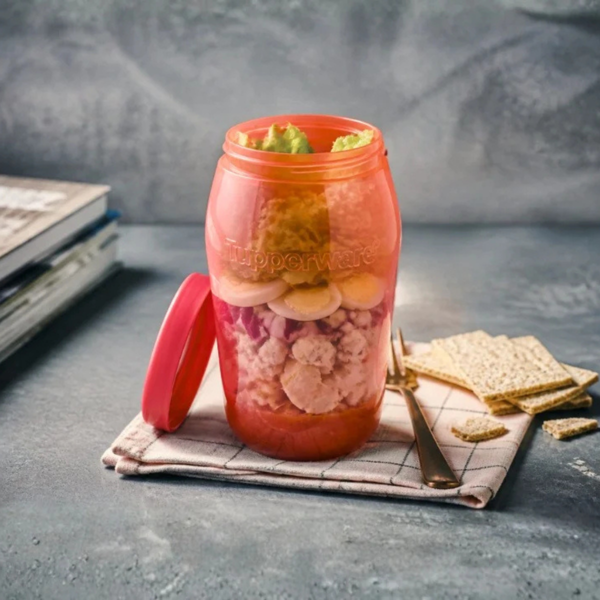 Tupperware univerzálny barel 825 ml červený